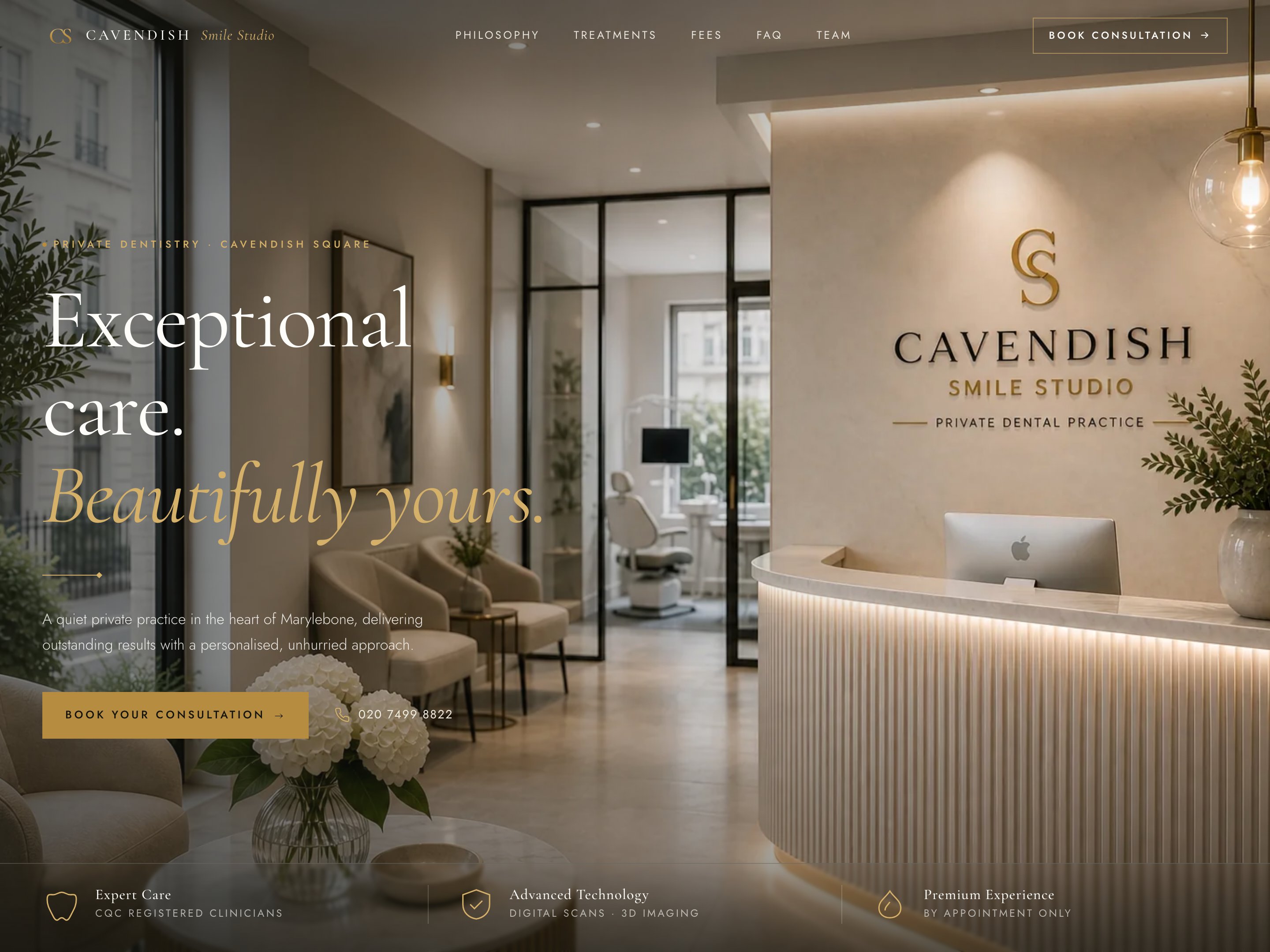 Hero of Cavendish Smile Studio — private dental practice, Marylebone