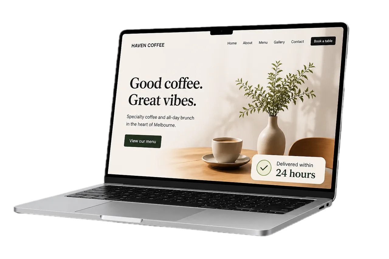 Example client site &mdash; delivered within 48 hours